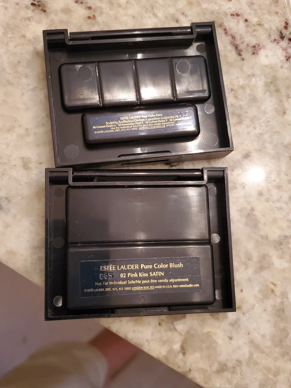 Estee Lauder Rose-Pink Powder Blush with Brush & Eyeshadow Lot